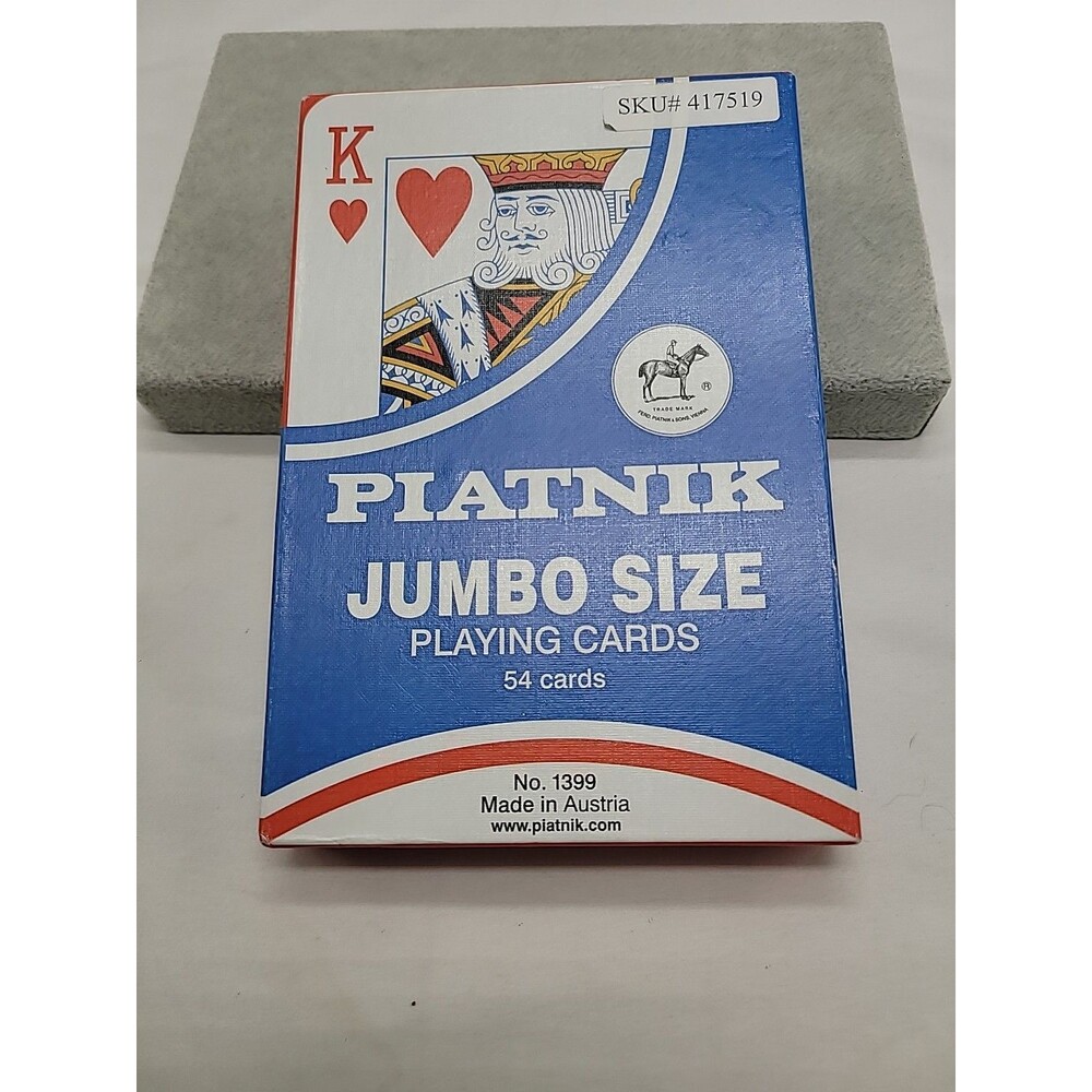 Piatnik Vienna Austria Vintage Giant Size Playing Cards 5" x 7.25" 54 Cards